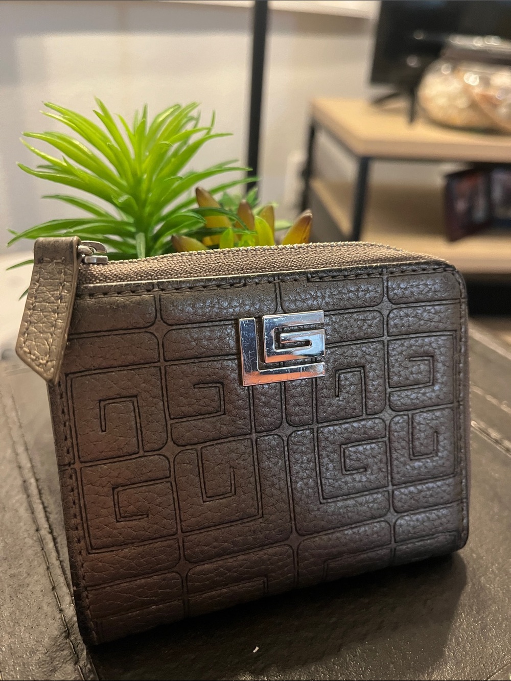 Classic Zip Wallet - Metallic Brown